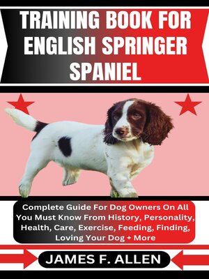 cover image of TRAINING BOOK FOR ENGLISH SPRINGER SPANIEL